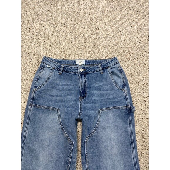 7/28 Ceros Crop Straight Double Knee Workwear Carpenter Utility Jeans - Picture 2 of 6